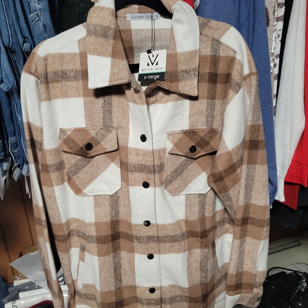 Michelle Mae Norah Plaid Shacket